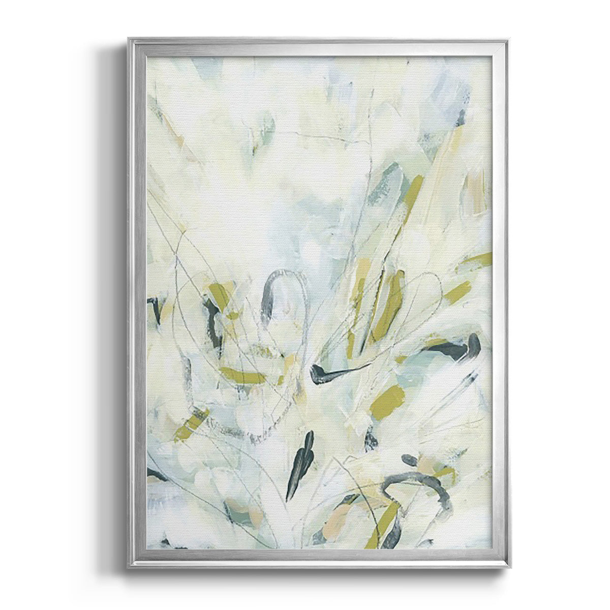 Ice Scribe II - Modern Framed Canvas Print