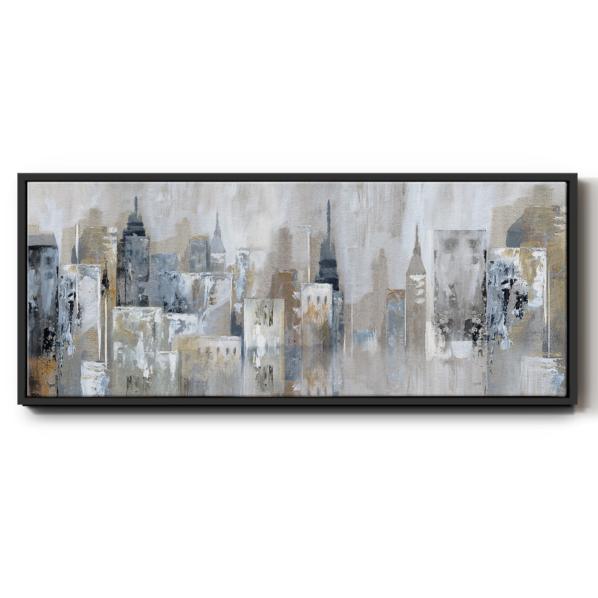 Bay City Reflection - Floater Framed Canvas Print