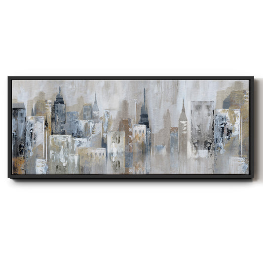 Bay City Reflection - Floater Framed Canvas Print