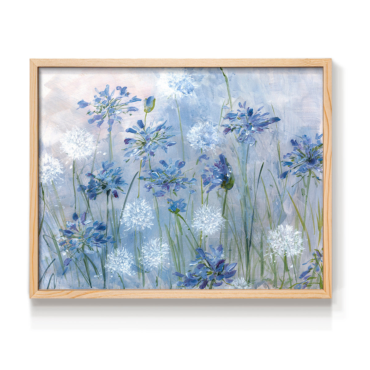Dandelion and Agapanthus - Restickable Framed Art Print