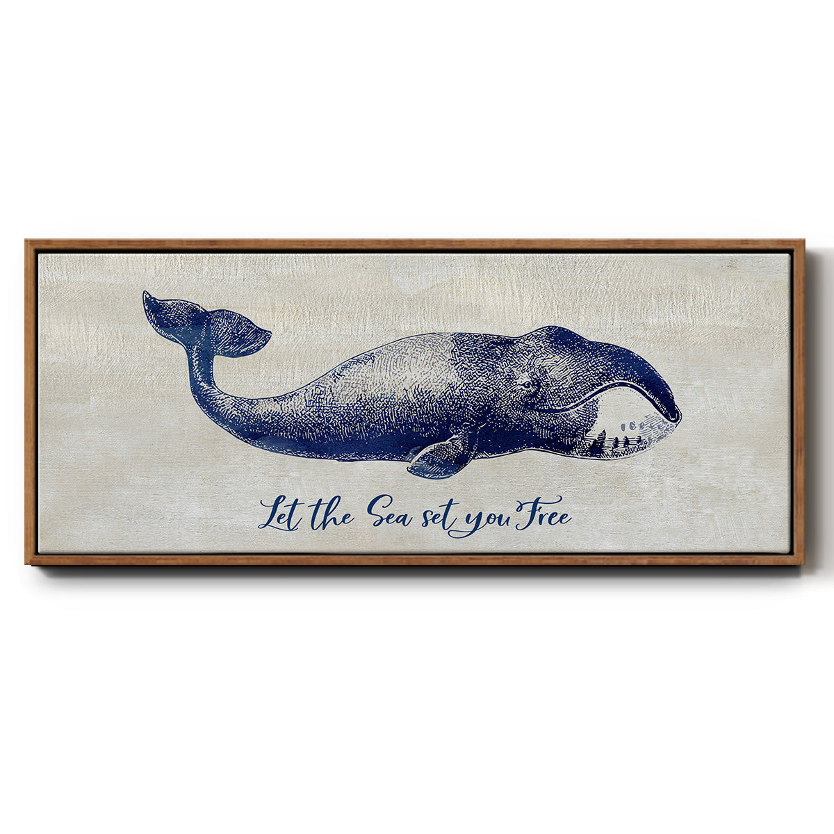 Let The Sea Set You Free - Floater Framed Canvas Print