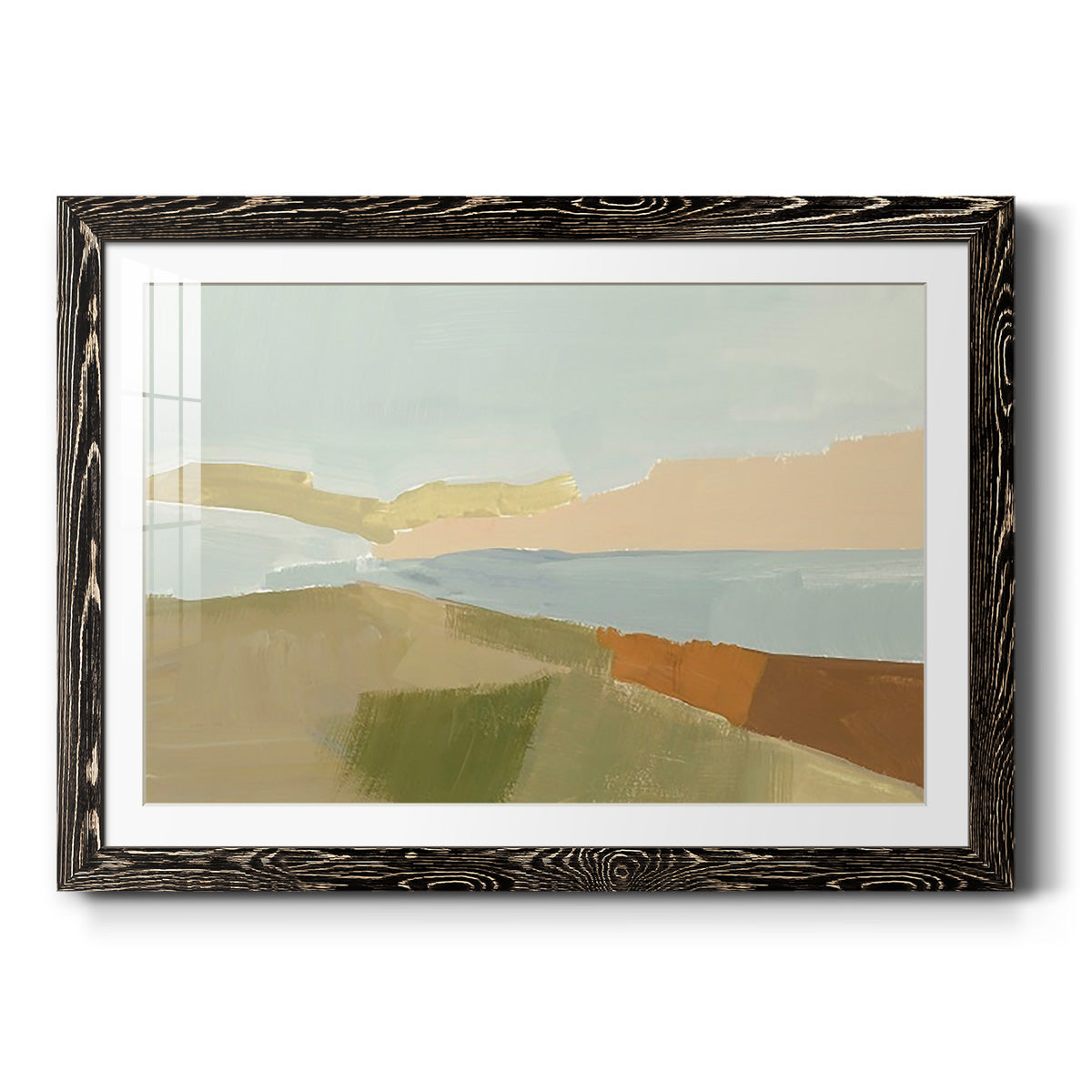 Stacked Landscape III - Barnwood Framed Art Print