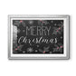 Merry Christmas Chalkboard Premium Framed Print - Ready to Hang