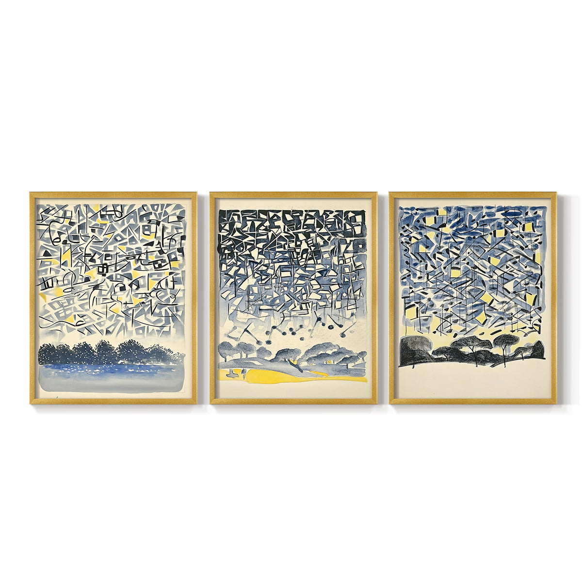 Abstract Series CXCII - Restickable Framed Art Set