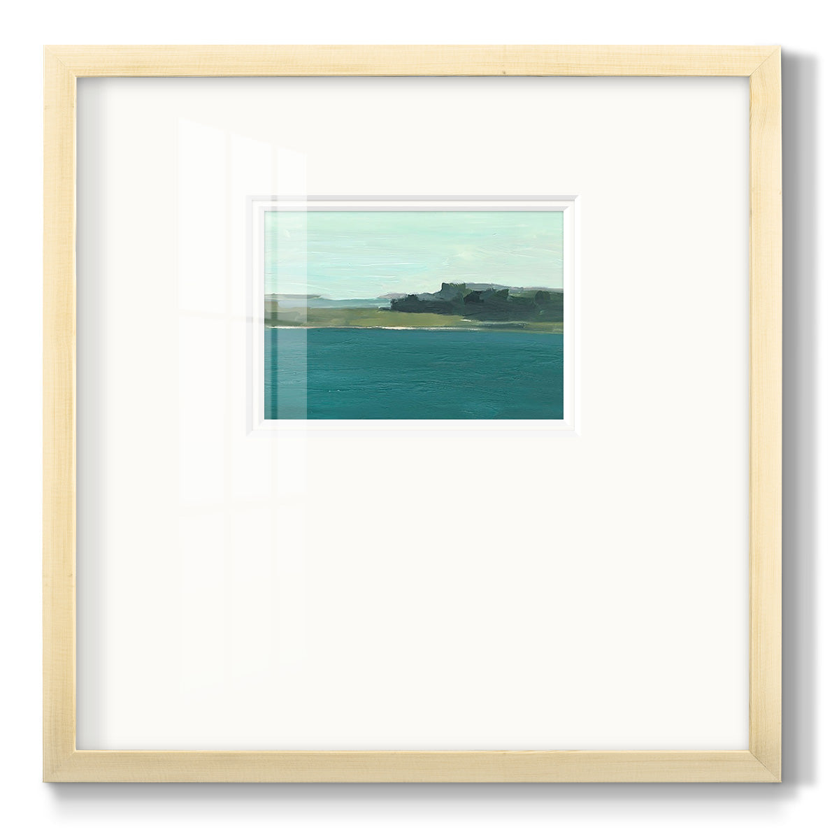Calming Lake View II - Double Matboard Framed Print