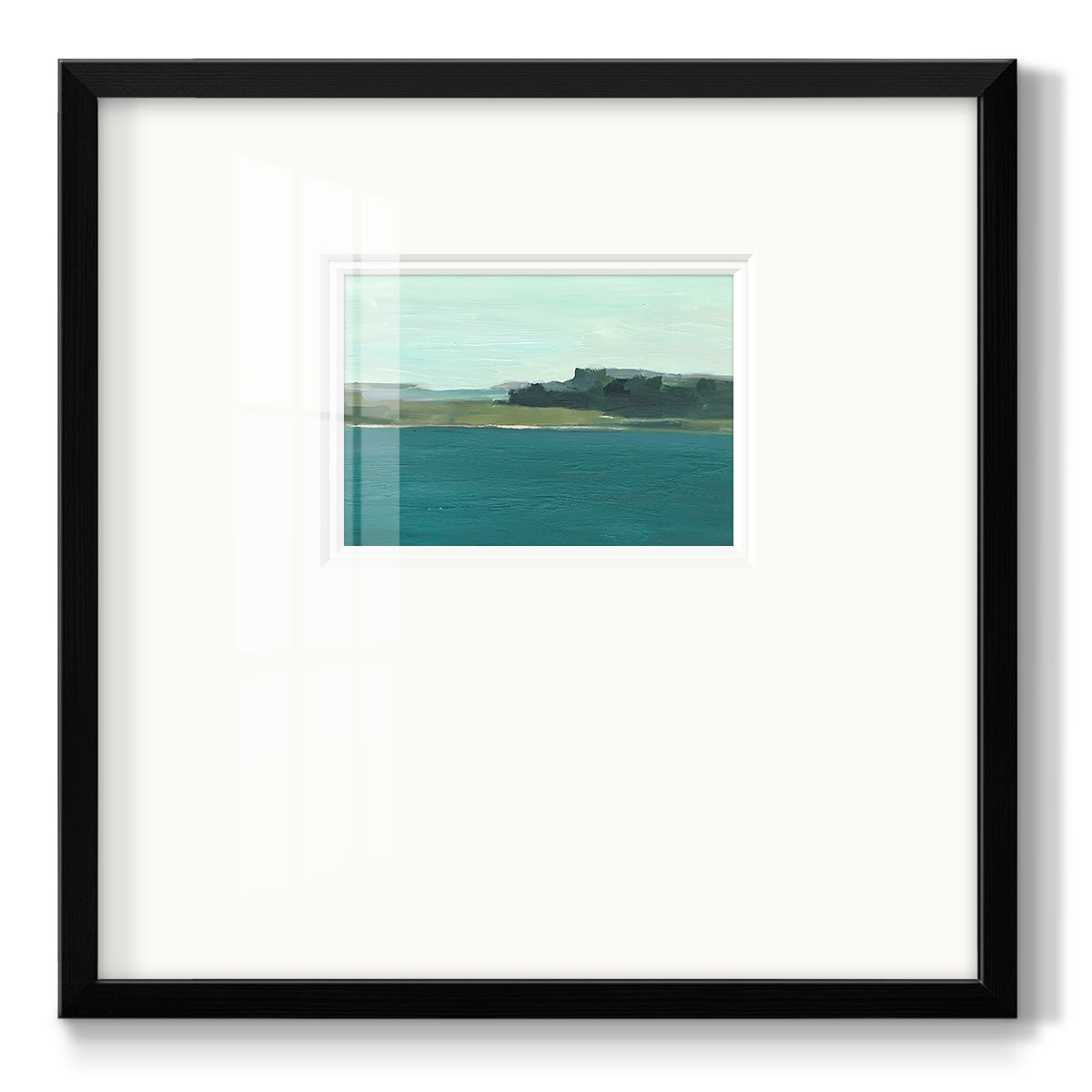 Calming Lake View II - Double Matboard Framed Print