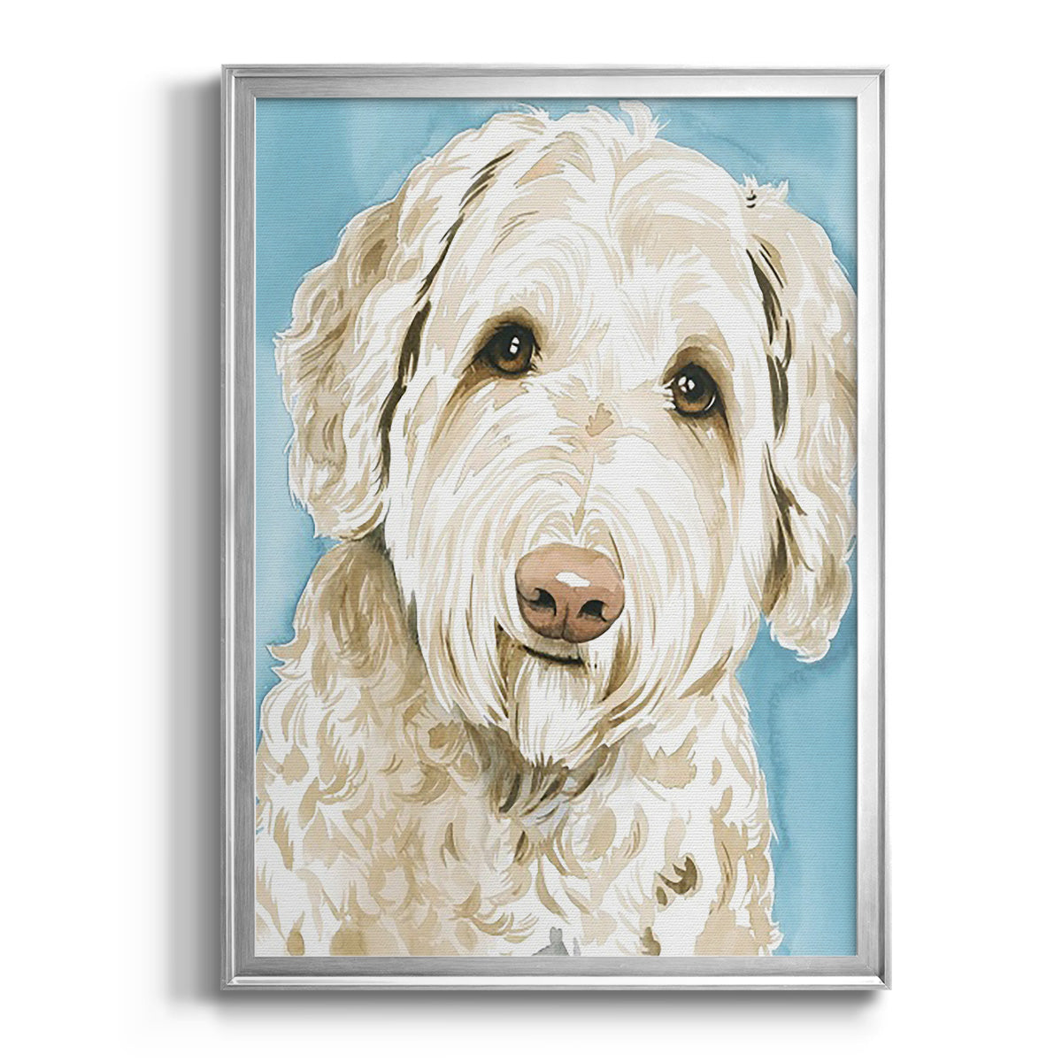 Labradoodle I - Modern Framed Canvas Print