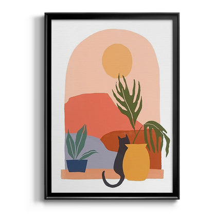 Paper Scene I - Modern Framed Canvas Print