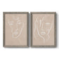 Curly Face I - Premium Framed Canvas 2 Piece Set - Ready to Hang