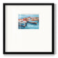 Primary Boats II Premium Framed Print Double Matboard