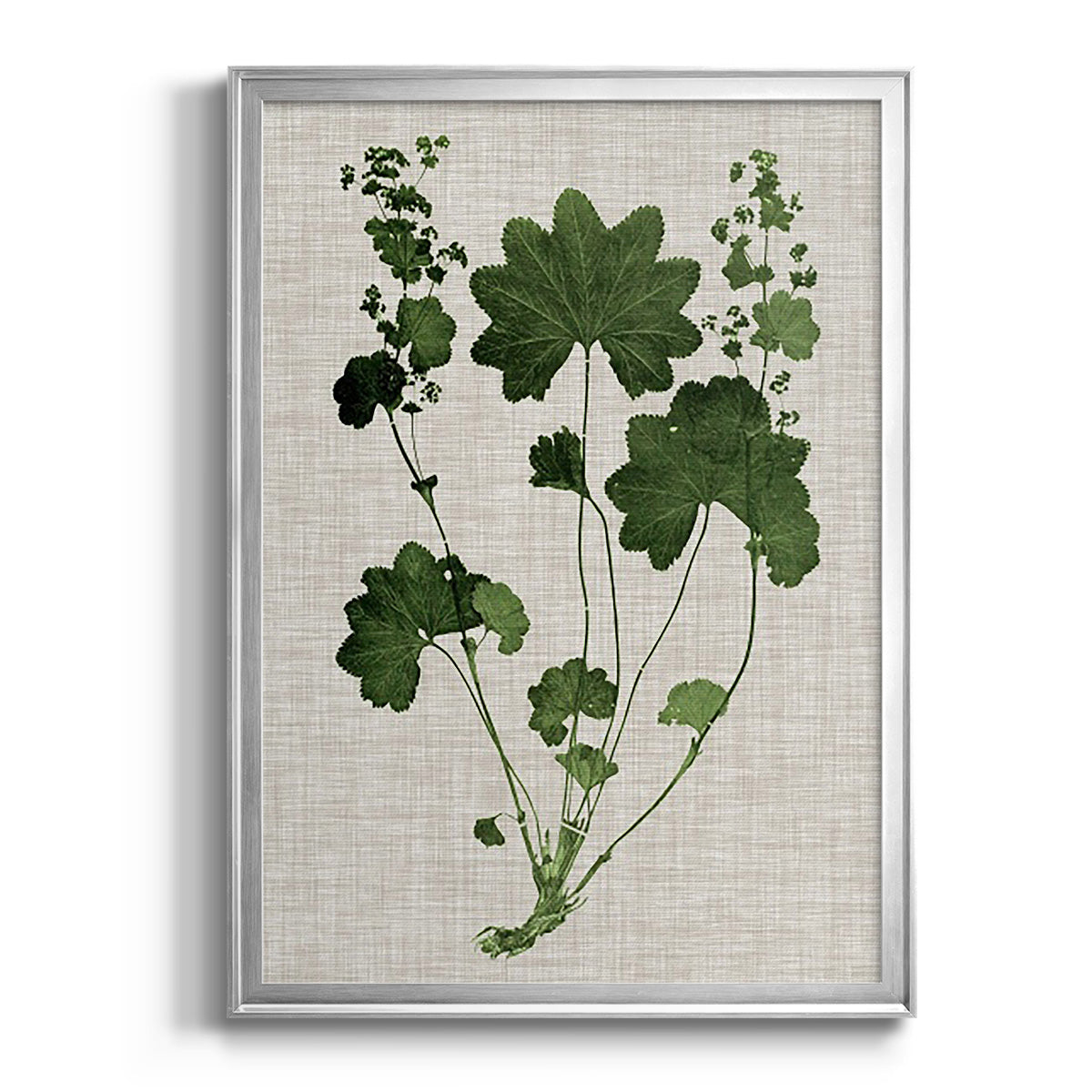 Forest Foliage on Linen IV - Modern Framed Canvas Print