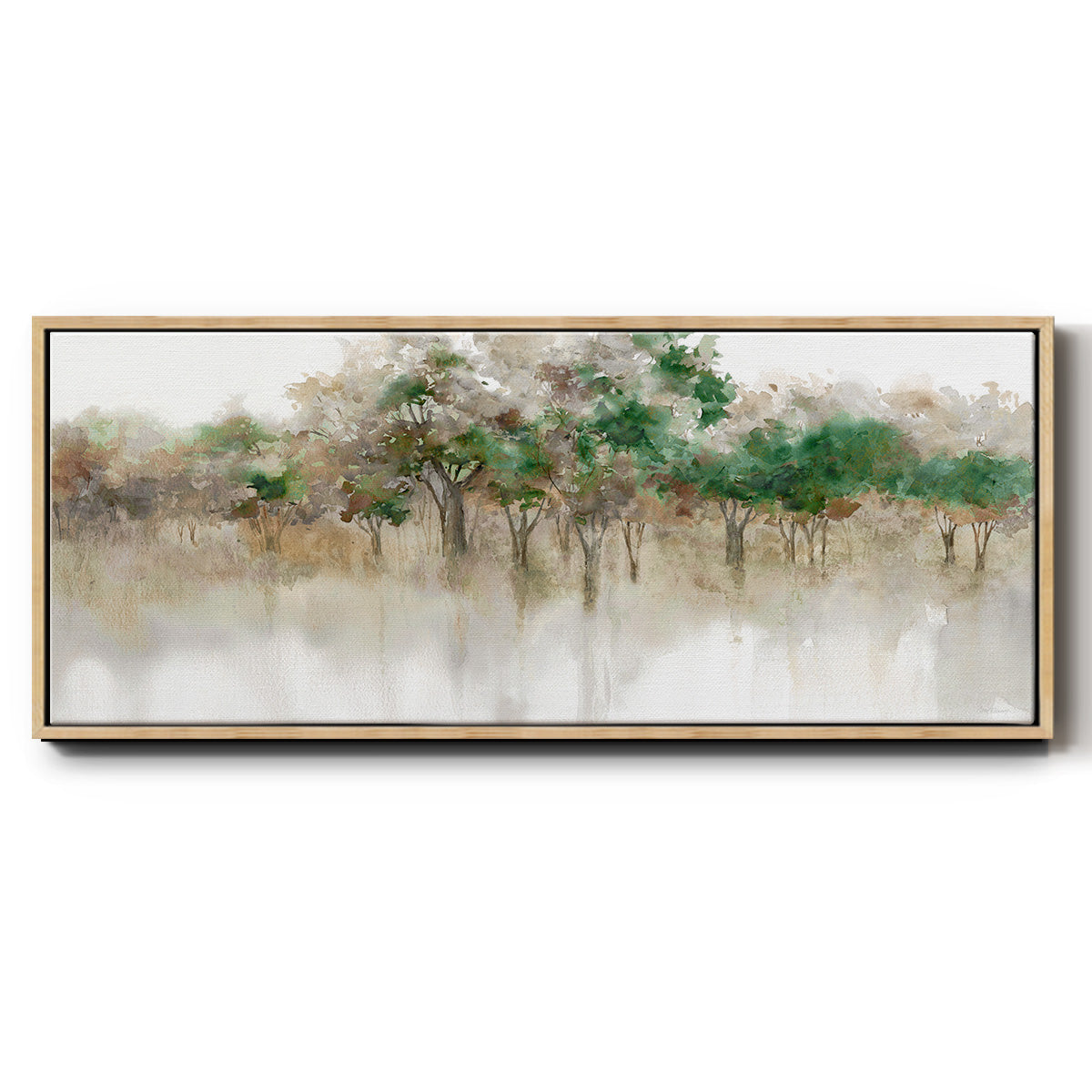 Subtle Meadow Reflections - Floater Framed Canvas Print