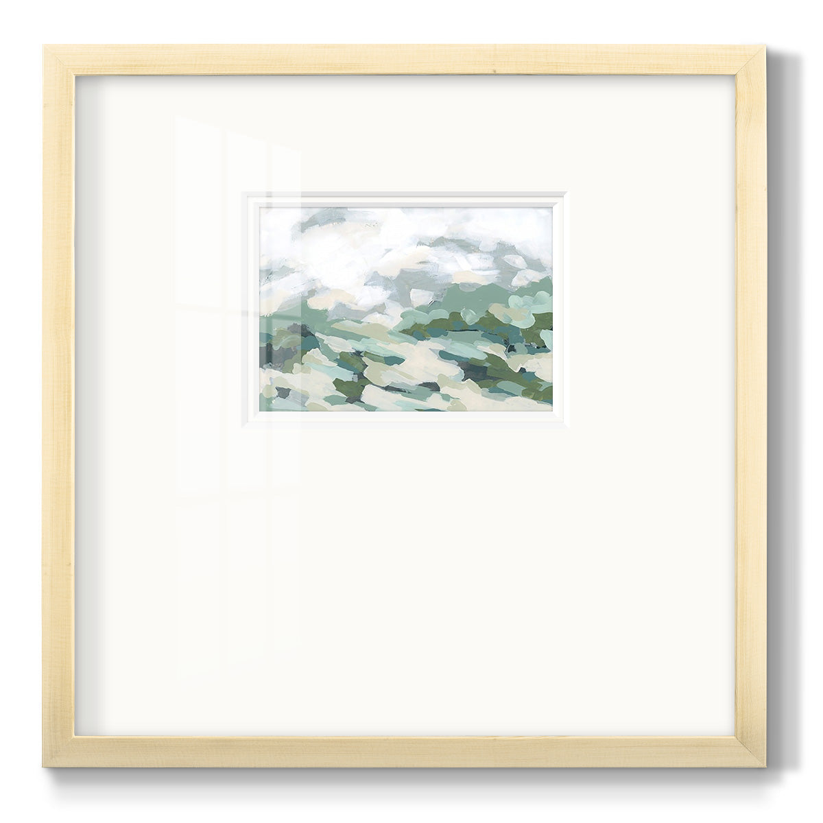 Verdant Hillside I - Double Matboard Framed Print