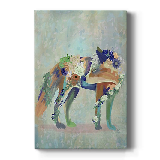 Fantastic Florals Fox, Standing - Canvas Art Print