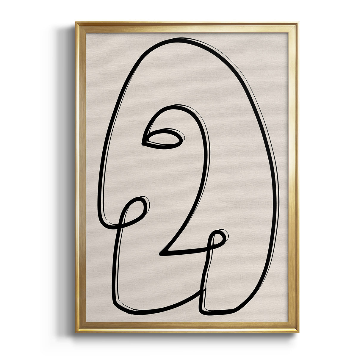 Face It II - Modern Framed Canvas Print