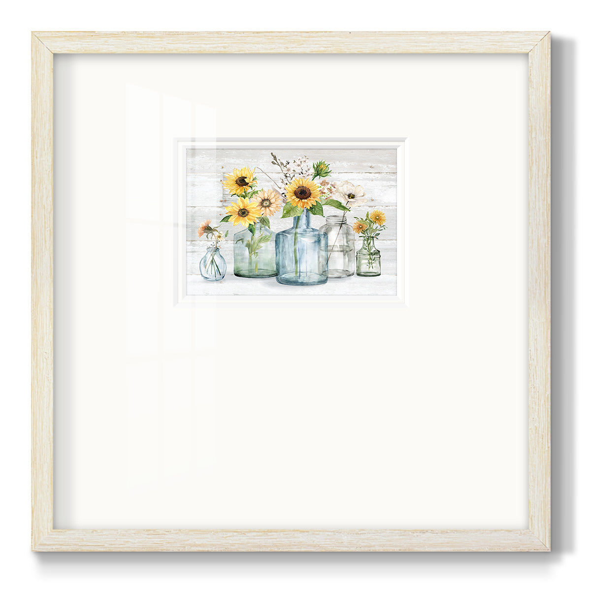 Sunflower Extravaganza Premium Framed Print Double Matboard