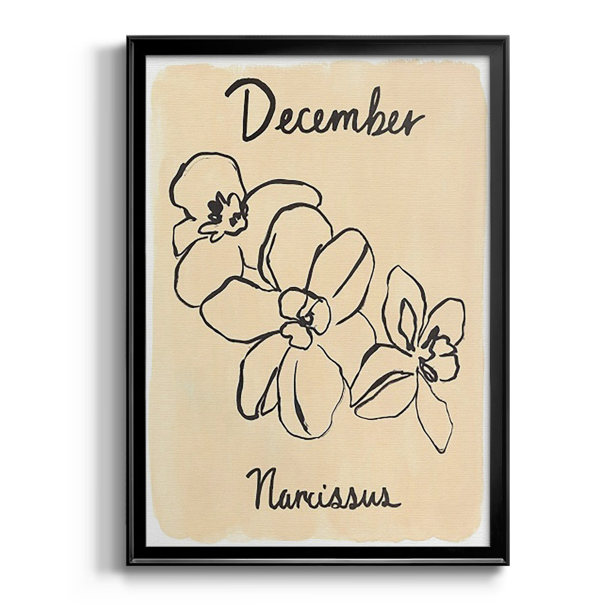 Birth Month XII - Modern Framed Canvas Print