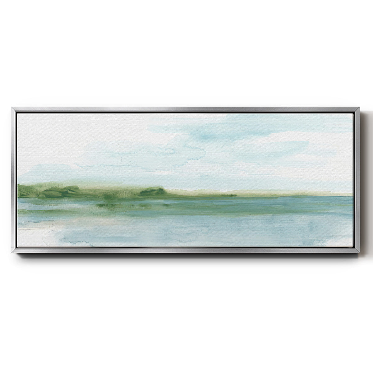 Green Ribbon Coast II - Floater Framed Canvas Print