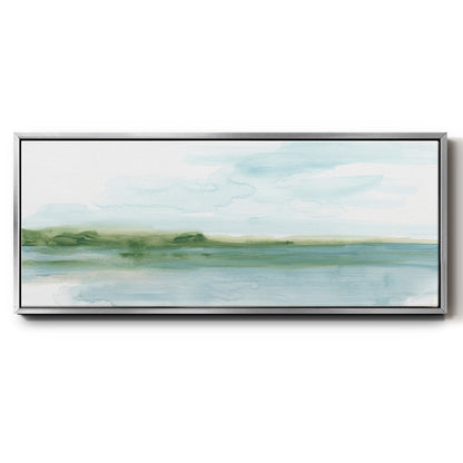 Green Ribbon Coast II - Floater Framed Canvas Print
