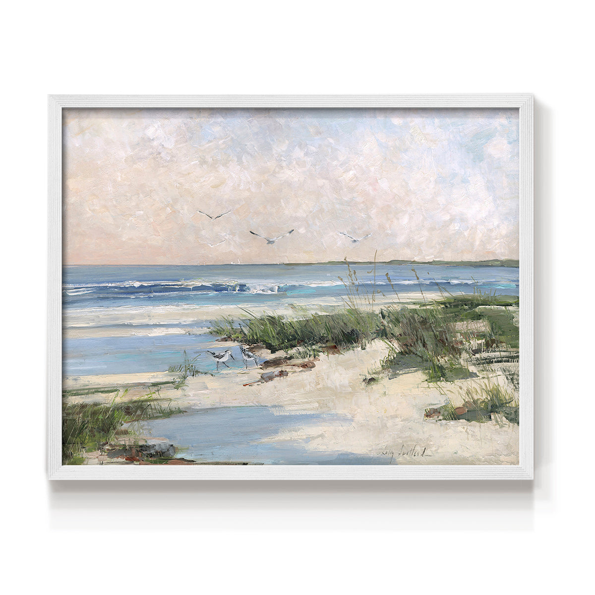 Soft Morning Sea - Restickable Framed Art Print