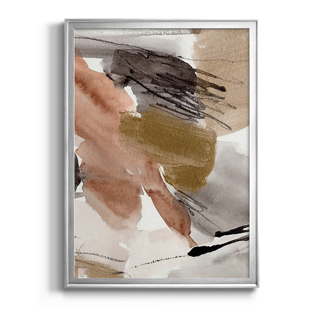 Antique Gold II - Modern Framed Canvas Print