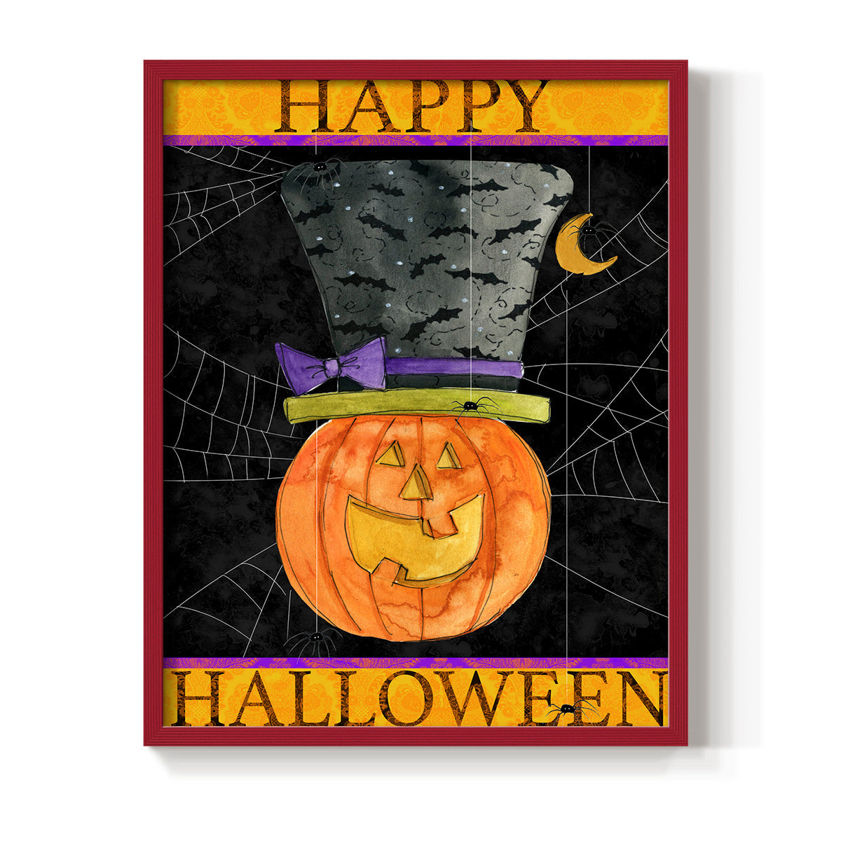 Happy Halloween - Restickable Framed Art Print