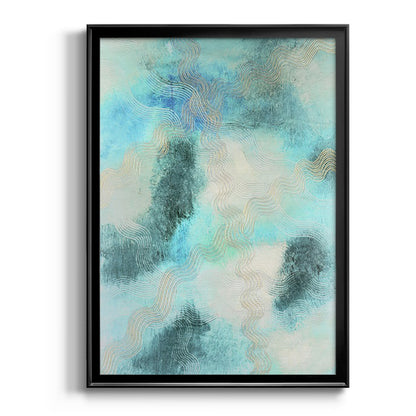 Blue Shift II - Modern Framed Canvas Print