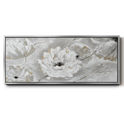 Silver Sun Garden - Floater Framed Canvas Print
