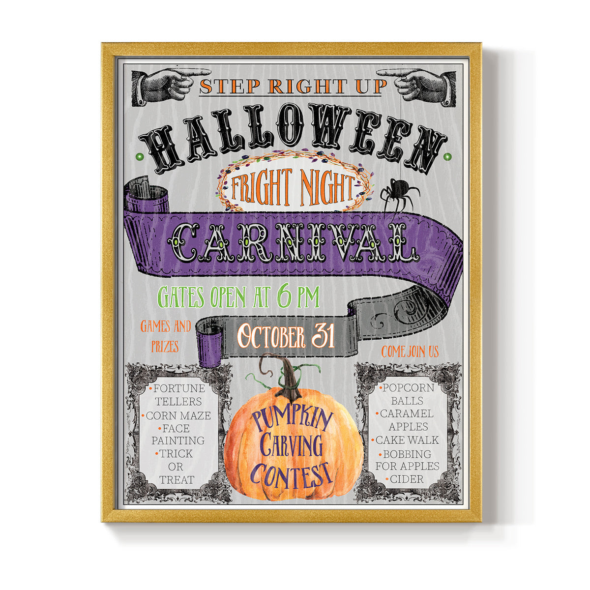 Carnival Sign - Restickable Framed Art Print