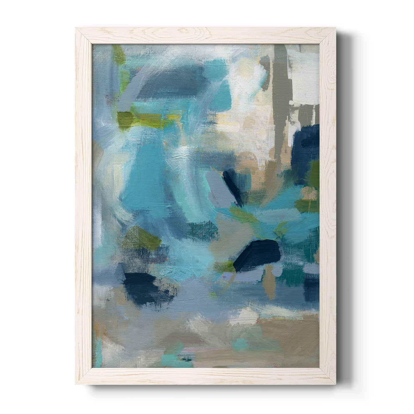 Circle the Beachfront - Barnwood Framed Canvas Print