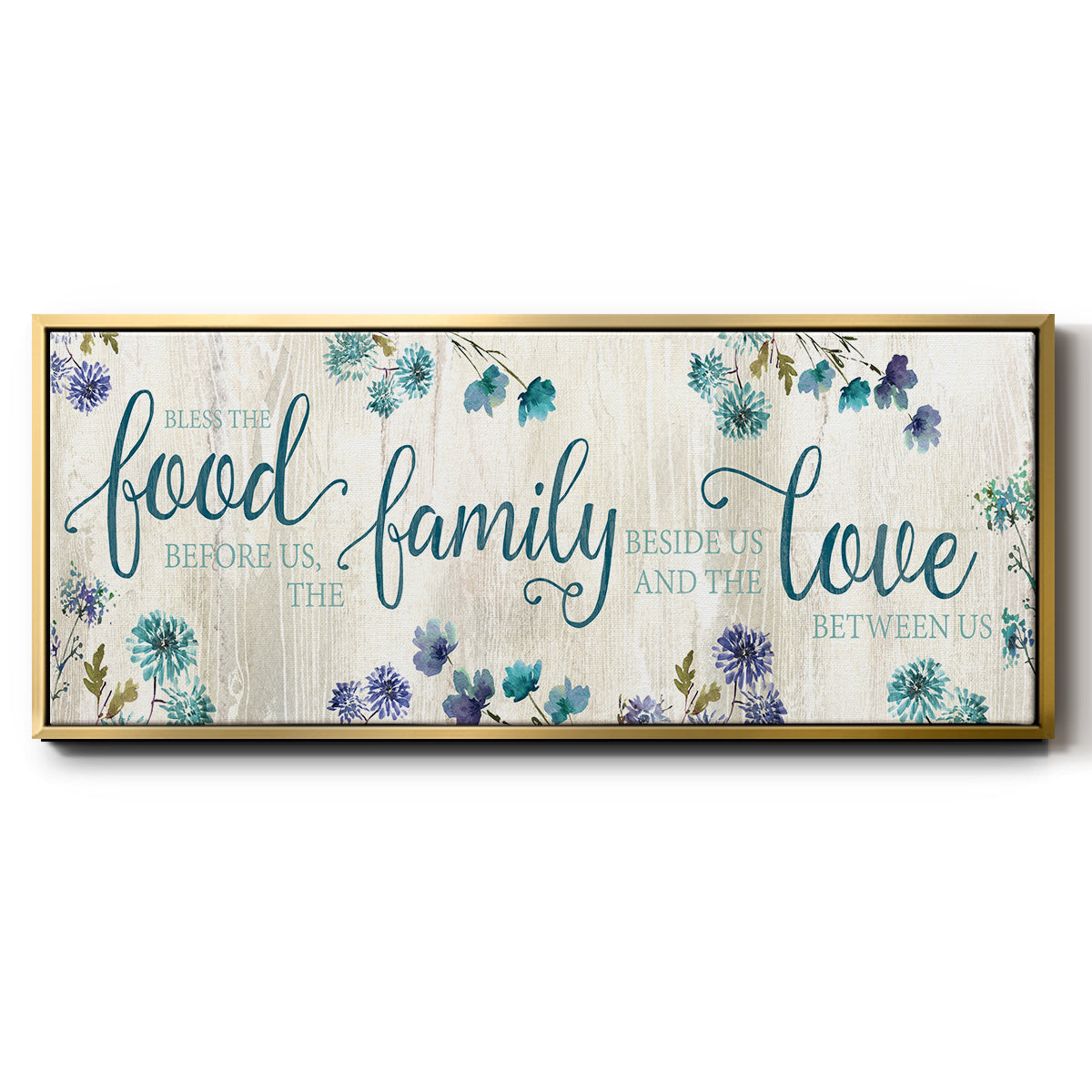 Food Family Love - Floater Framed Canvas Print