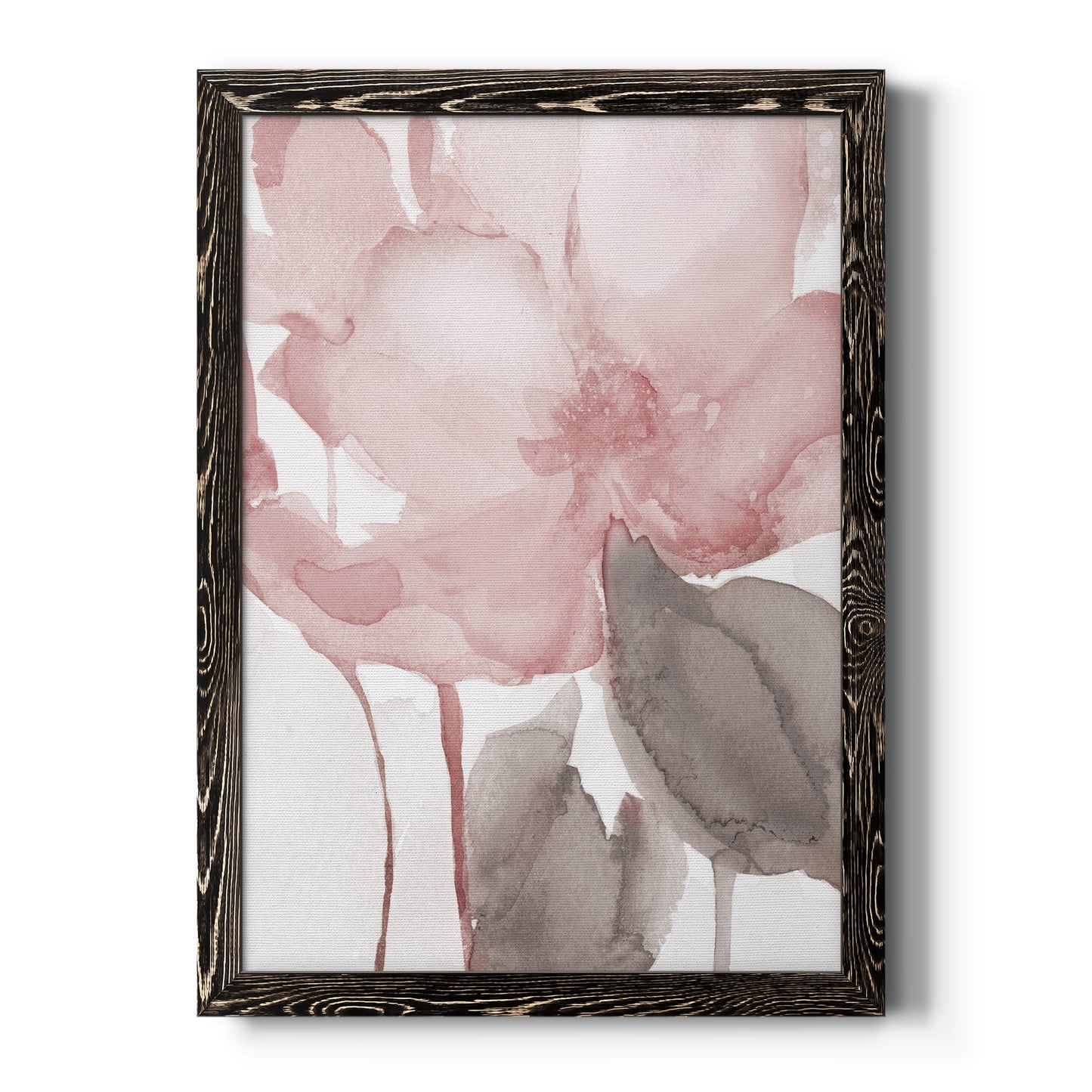 Blush Bloom II - Premium Canvas Framed in Barnwood - Ready to Hang