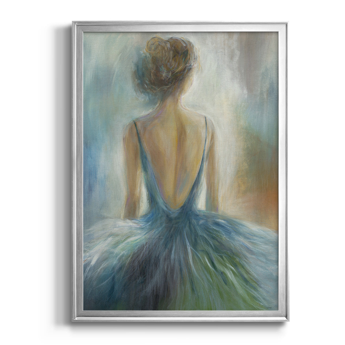 Lady in Blue -  Framed Canvas Print