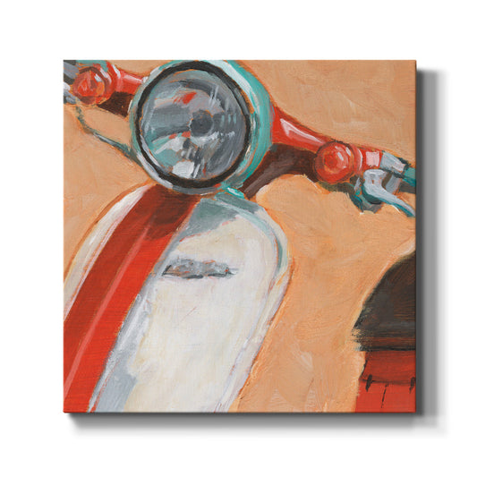 Retro Scooter III-Premium Gallery Wrapped Canvas - Ready to Hang