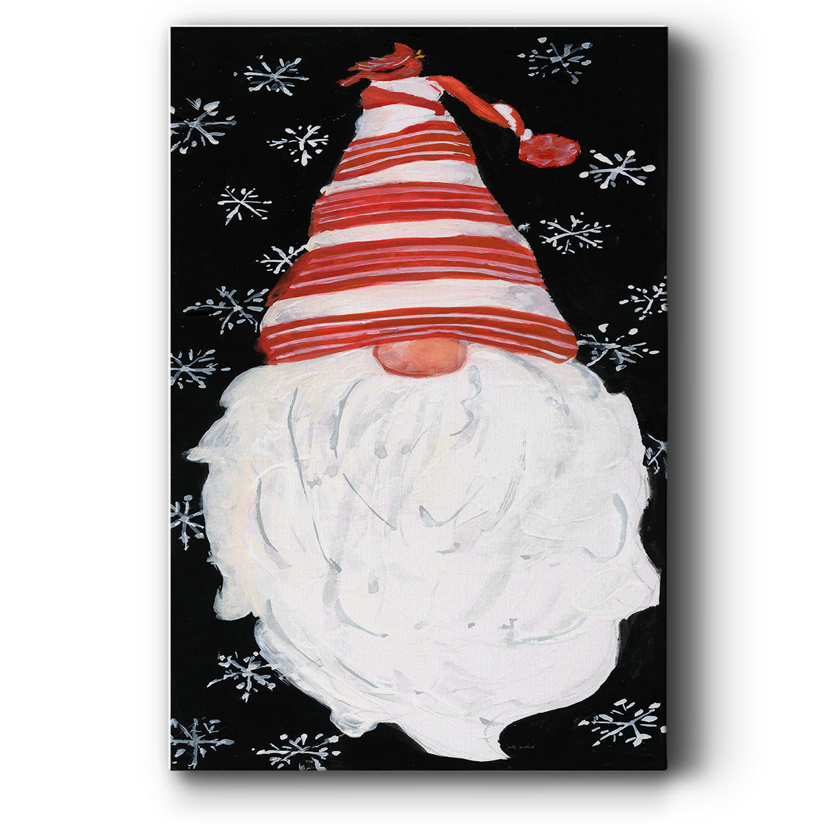 Winter Snow Gnome - Gallery Wrapped Canvas