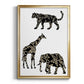 Ornamental Safari Animals III - Modern Framed Canvas Print