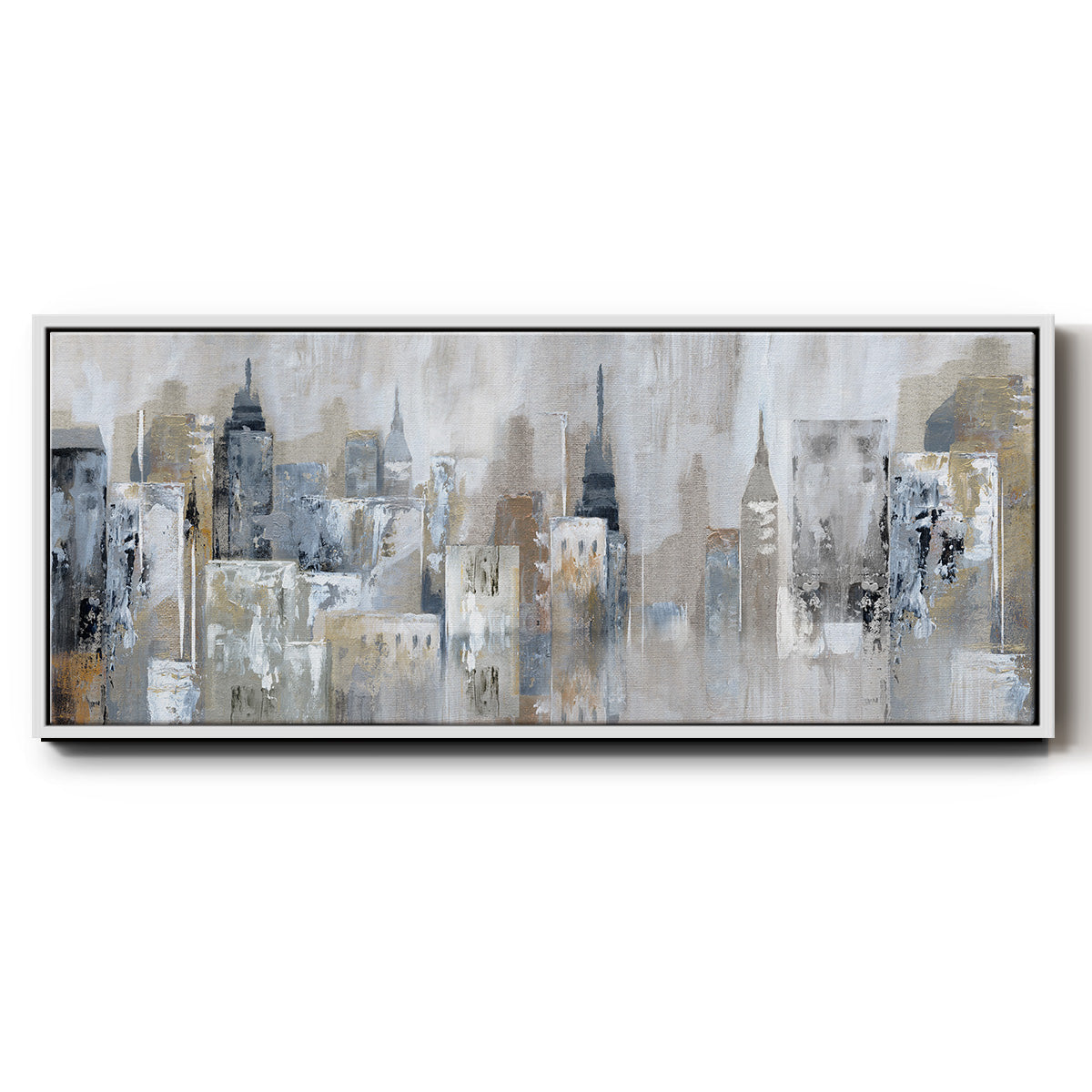 Bay City Reflection - Floater Framed Canvas Print