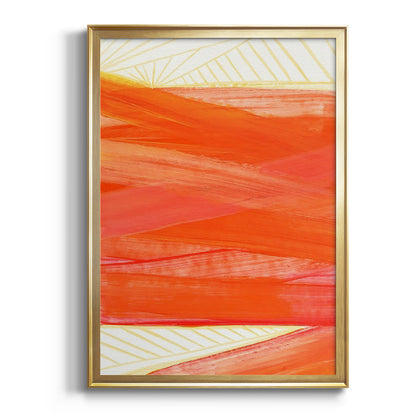 Warm Rays II - Modern Framed Canvas Print