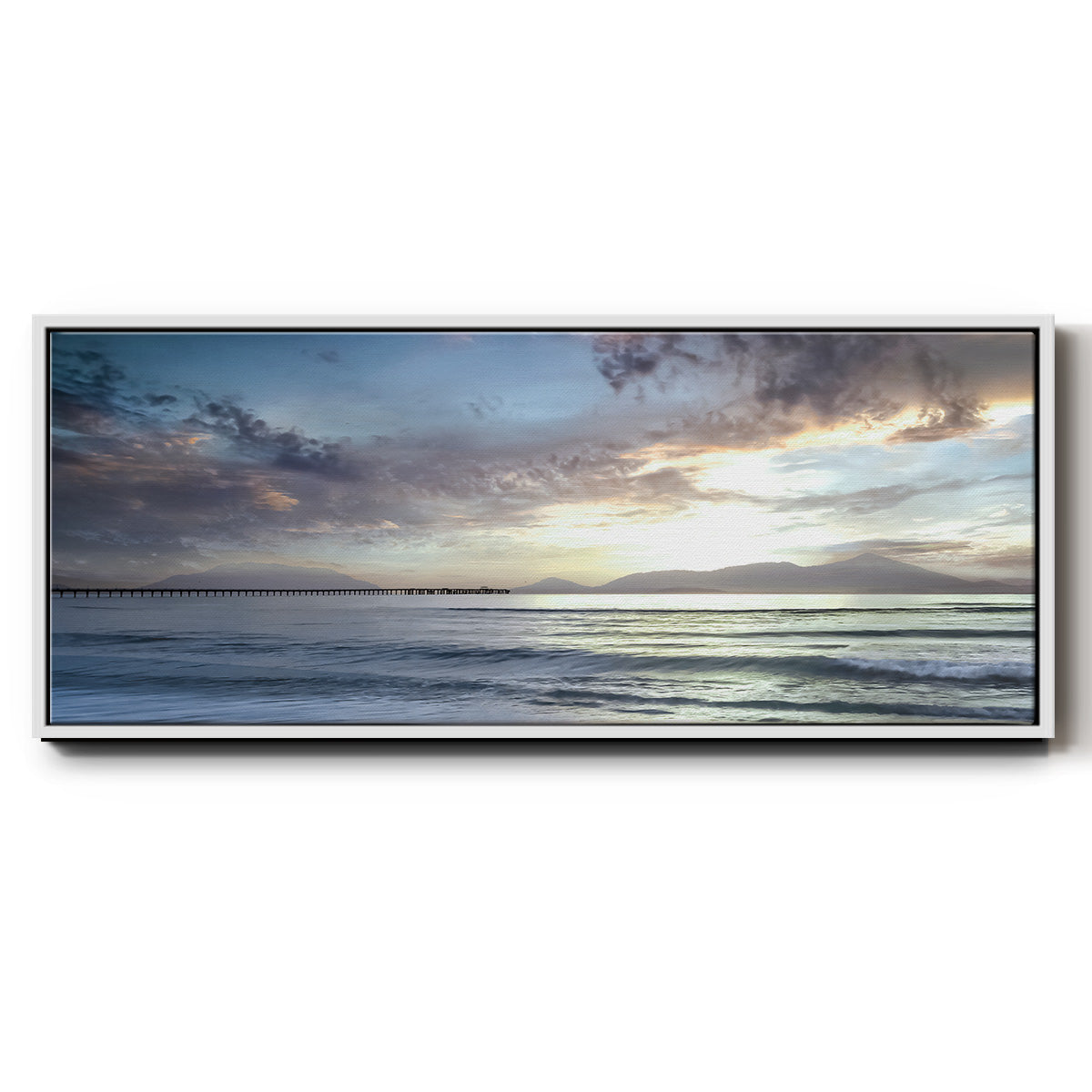 Island Calm - Floater Framed Canvas Print