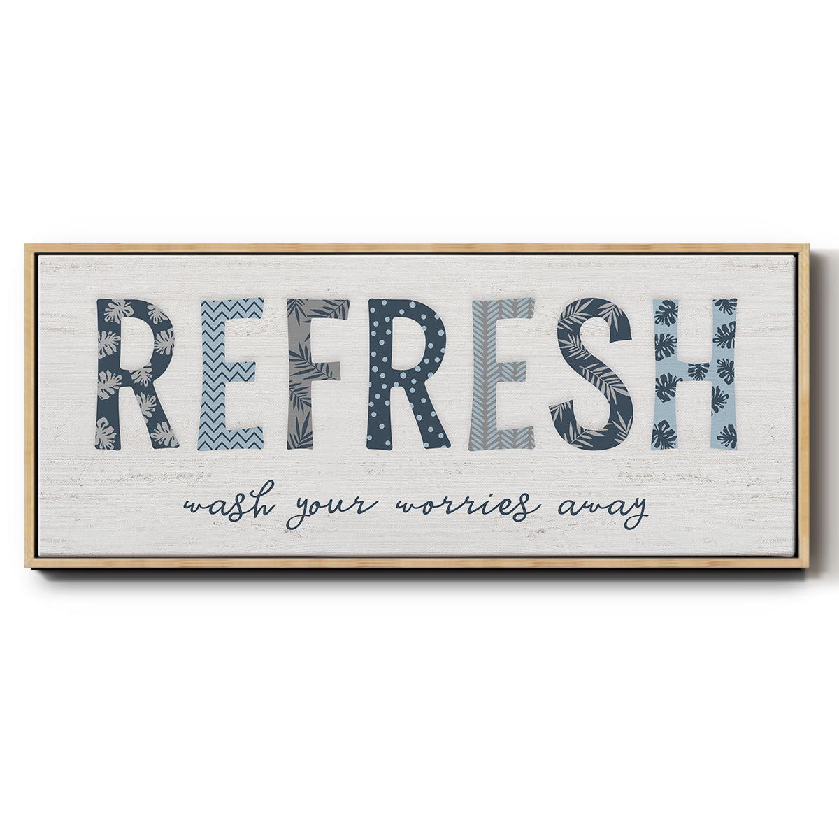 Refresh - Floater Framed Canvas Print