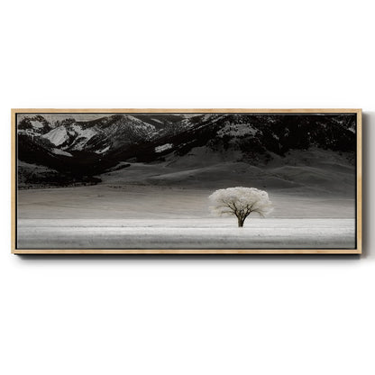 Solitary Tree - Floater Framed Canvas Print