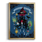 Spooky Cephalopod Chandeliers I - Modern Framed Canvas Print