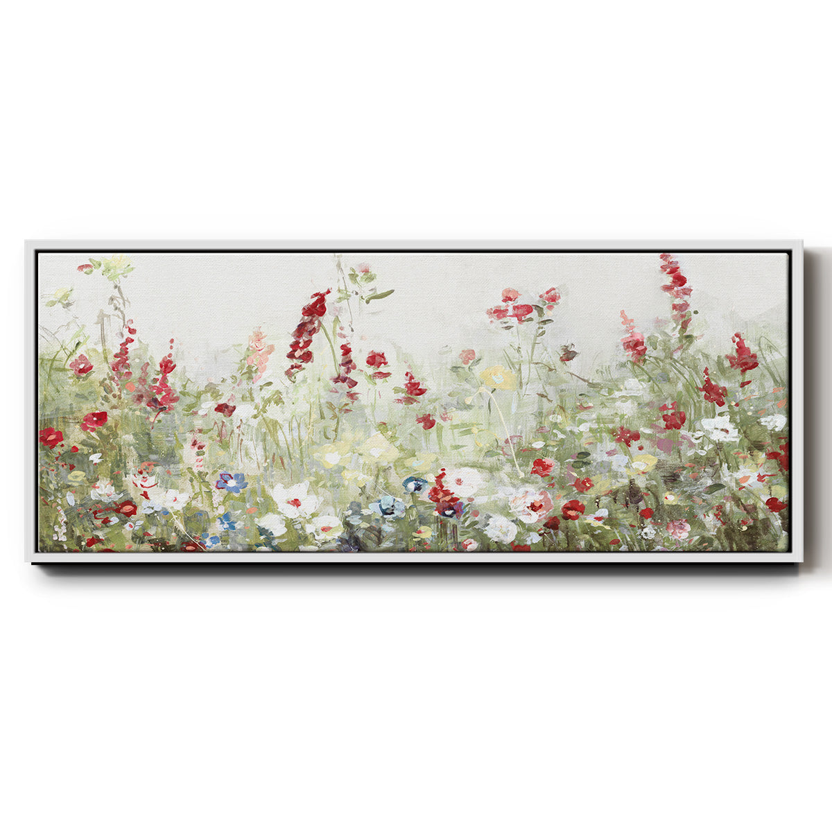 Sweet Spring Meadow - Floater Framed Canvas Print