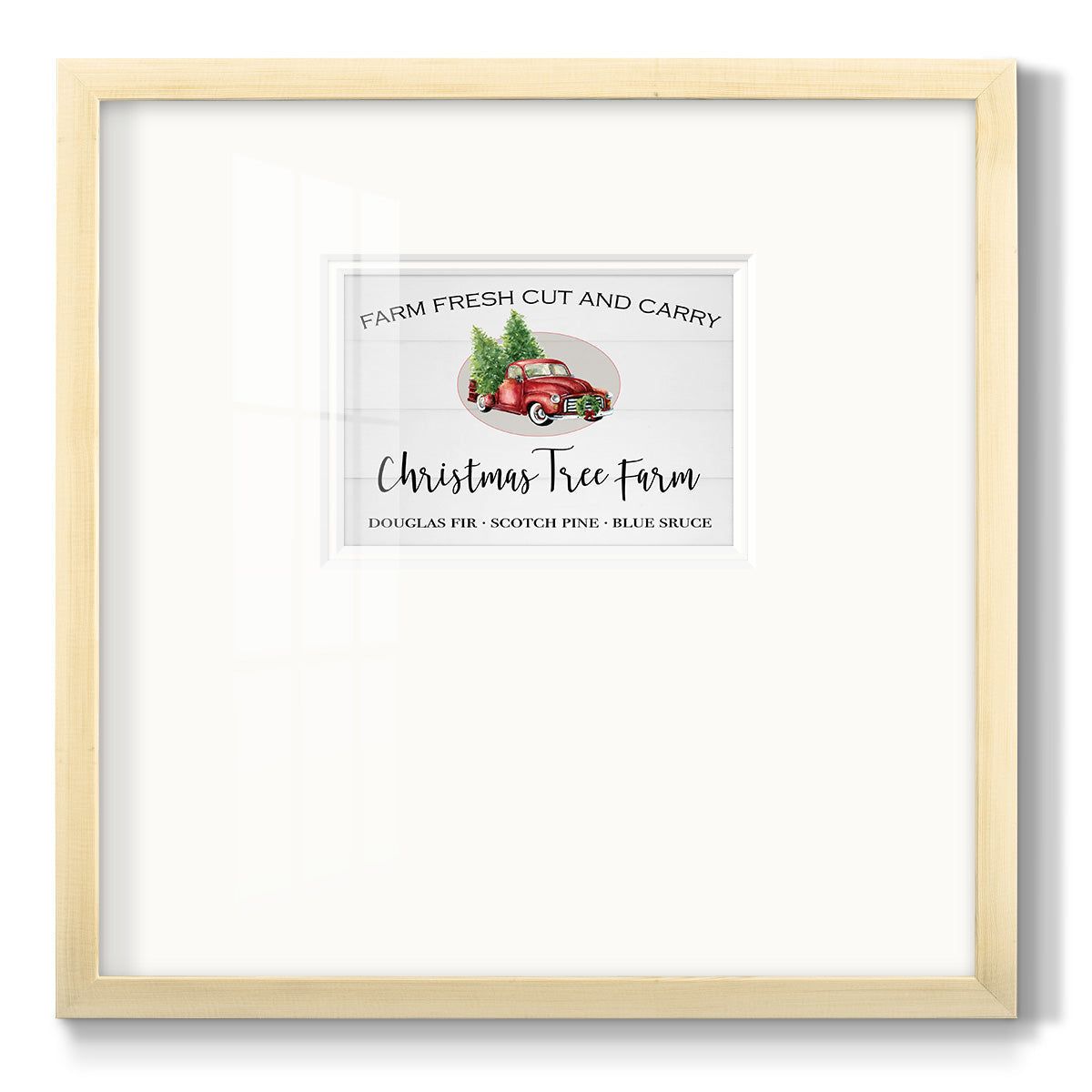 Christmas Tree Farm - Double Matboard Framed Print