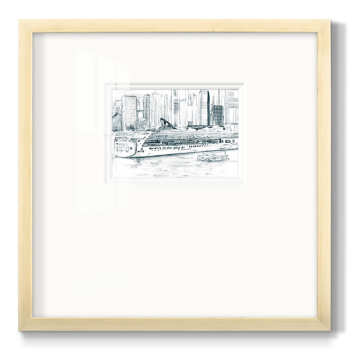 Ferryboats II - Double Matboard Framed Print