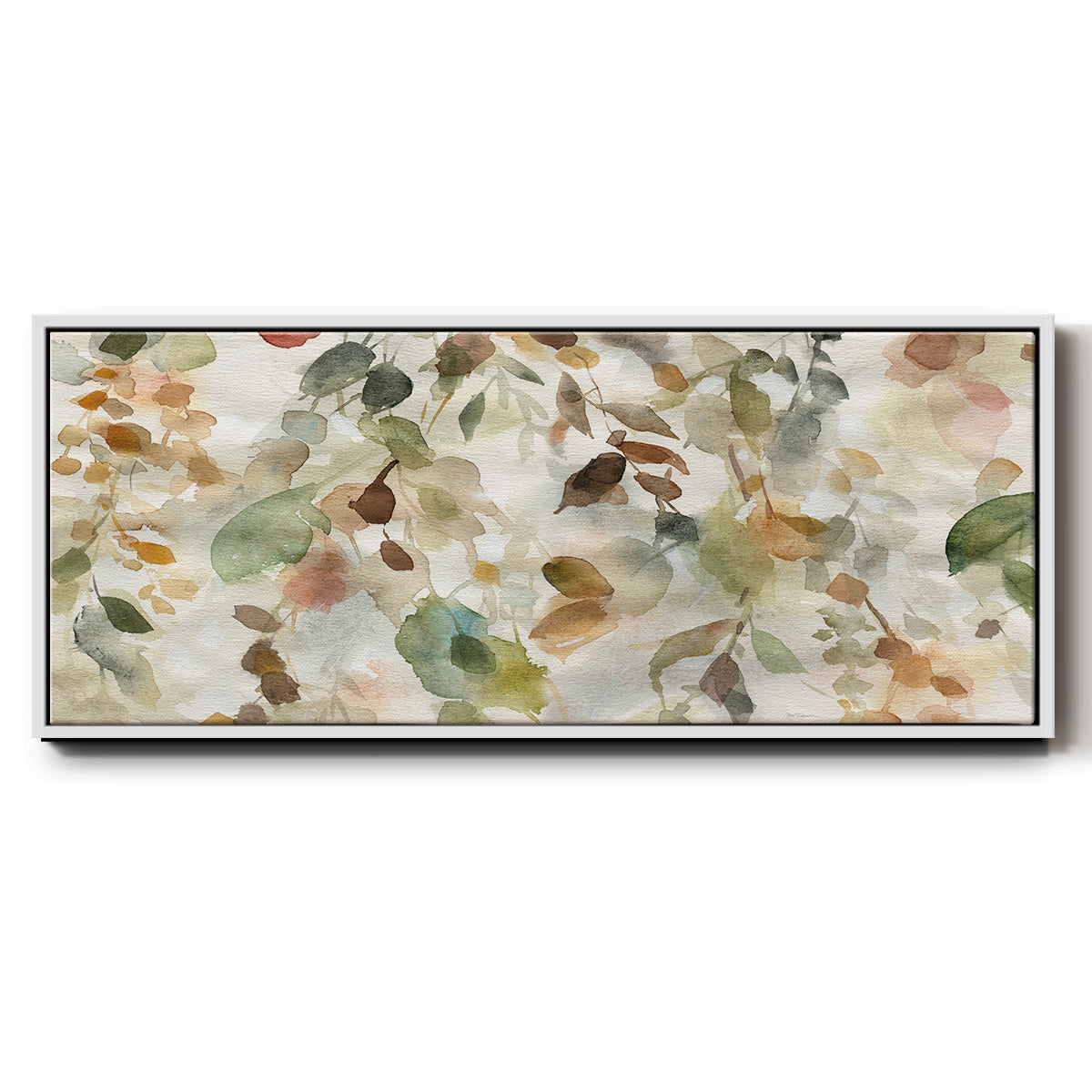 Fall Cascade - Floater Framed Canvas Print