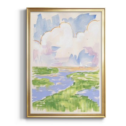 Low Country River Vista II - Modern Framed Canvas Print