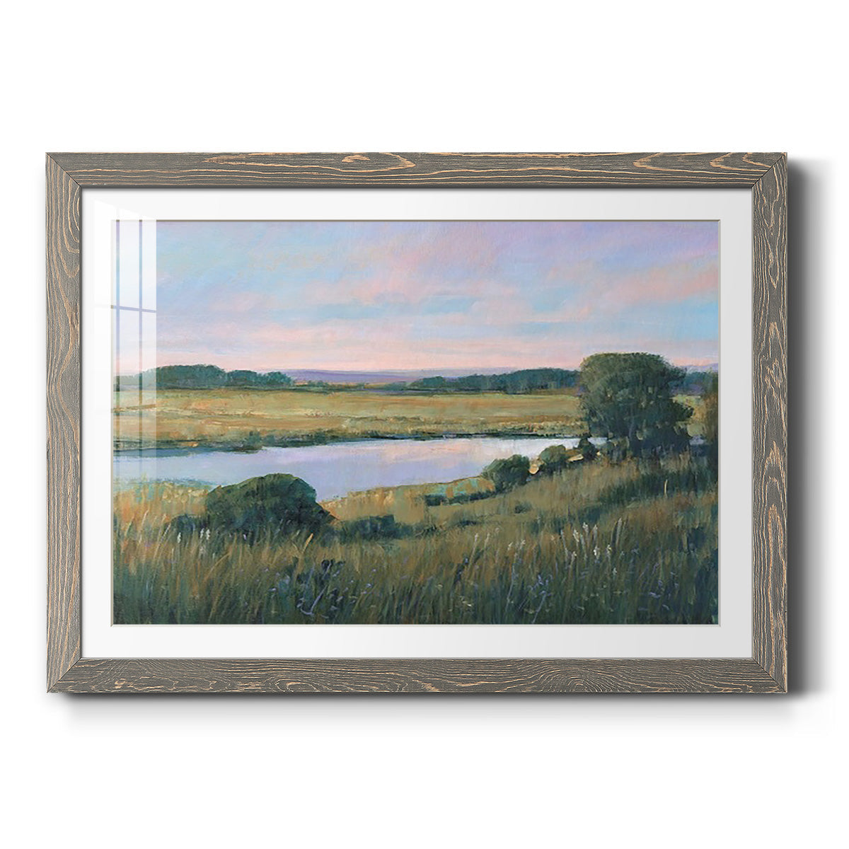 Spring Marsh II - Barnwood Framed Art Print