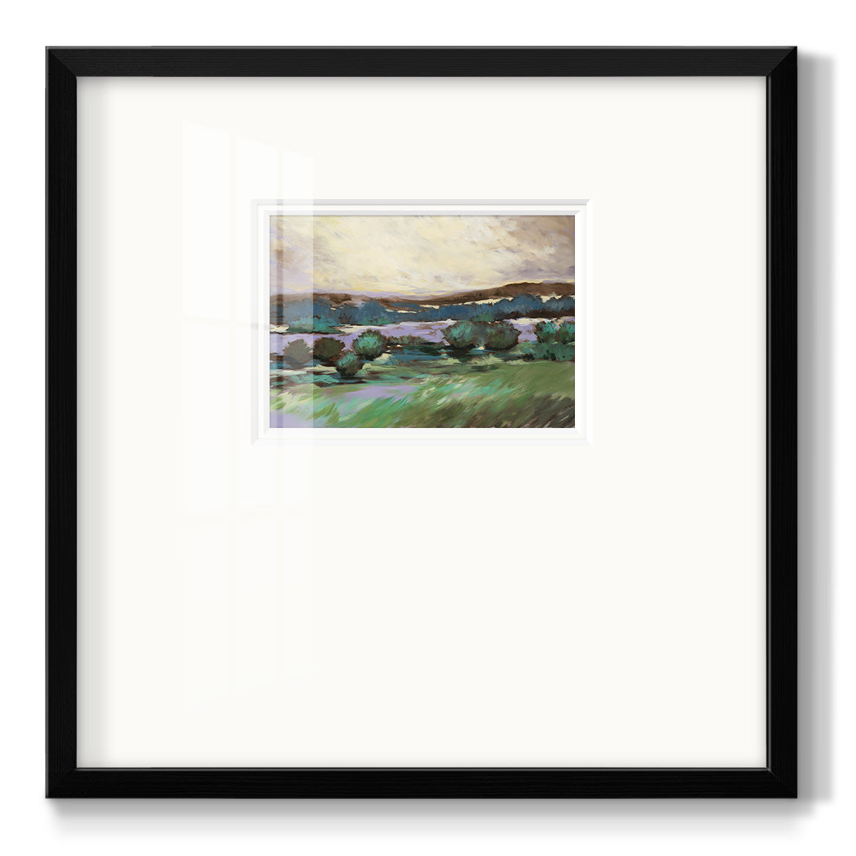 Sunny Desert Floor - Double Matboard Framed Print