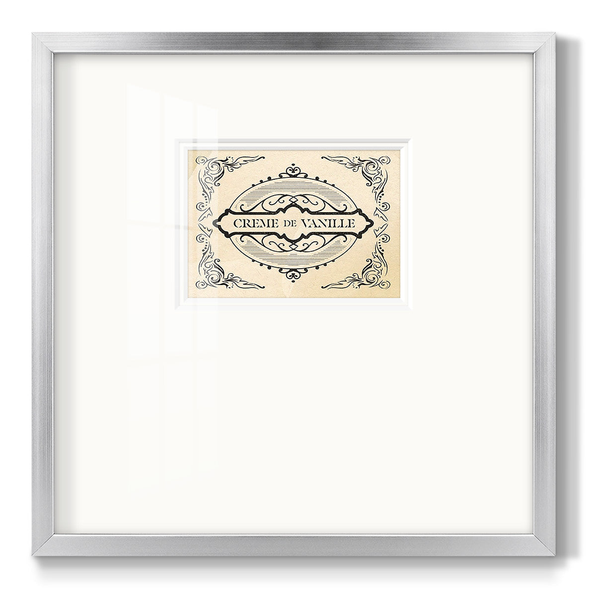 Antique French Label II - Double Matboard Framed Print